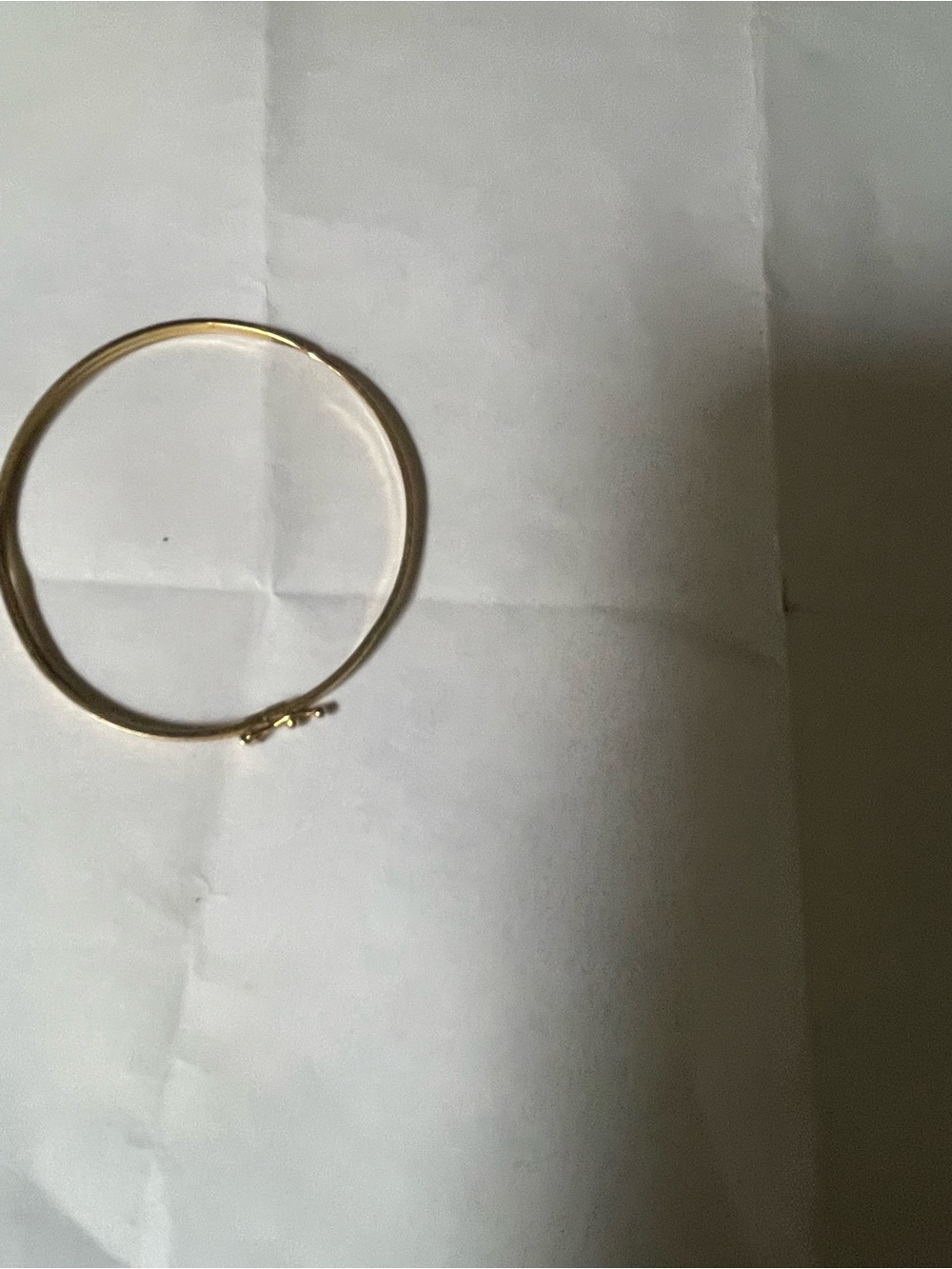 18k Gold Hinged Bangle Bracelet so delicate light weight - Picture 6 of 6